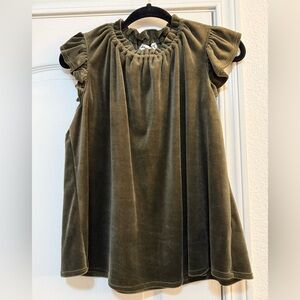BUCKETLIST Velvet Olive Women's Blouse